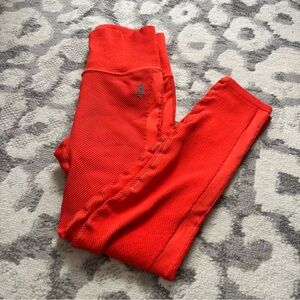 Free People Movement Free Throw Leggings Bright Vibrant Orange Athletic Small